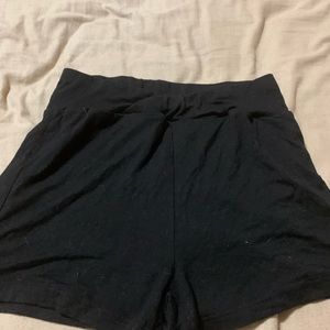 Black stretchy athletic shorts